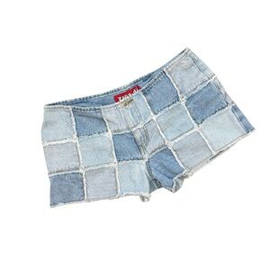 Vintage Y2K Zana Di Denim Patchwork Jean Shorts Hot-pants Bratz Doll Size 11